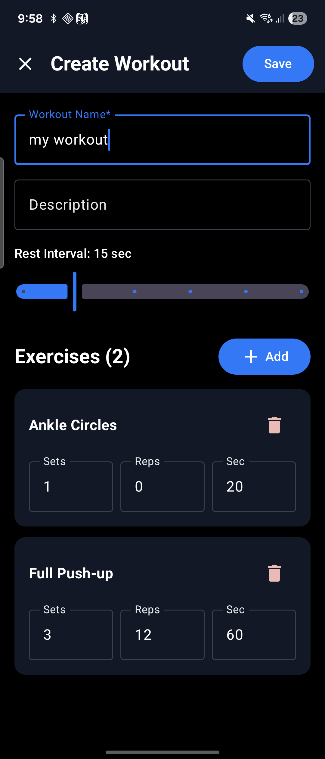 Custom Workout